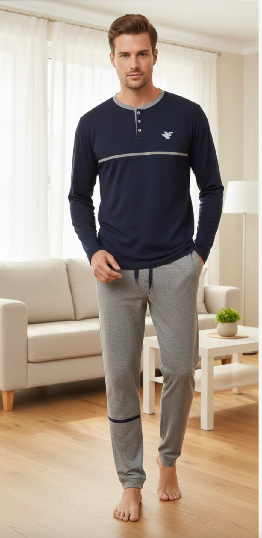 Pigiama uomo caldocotone ESSENDO 1002