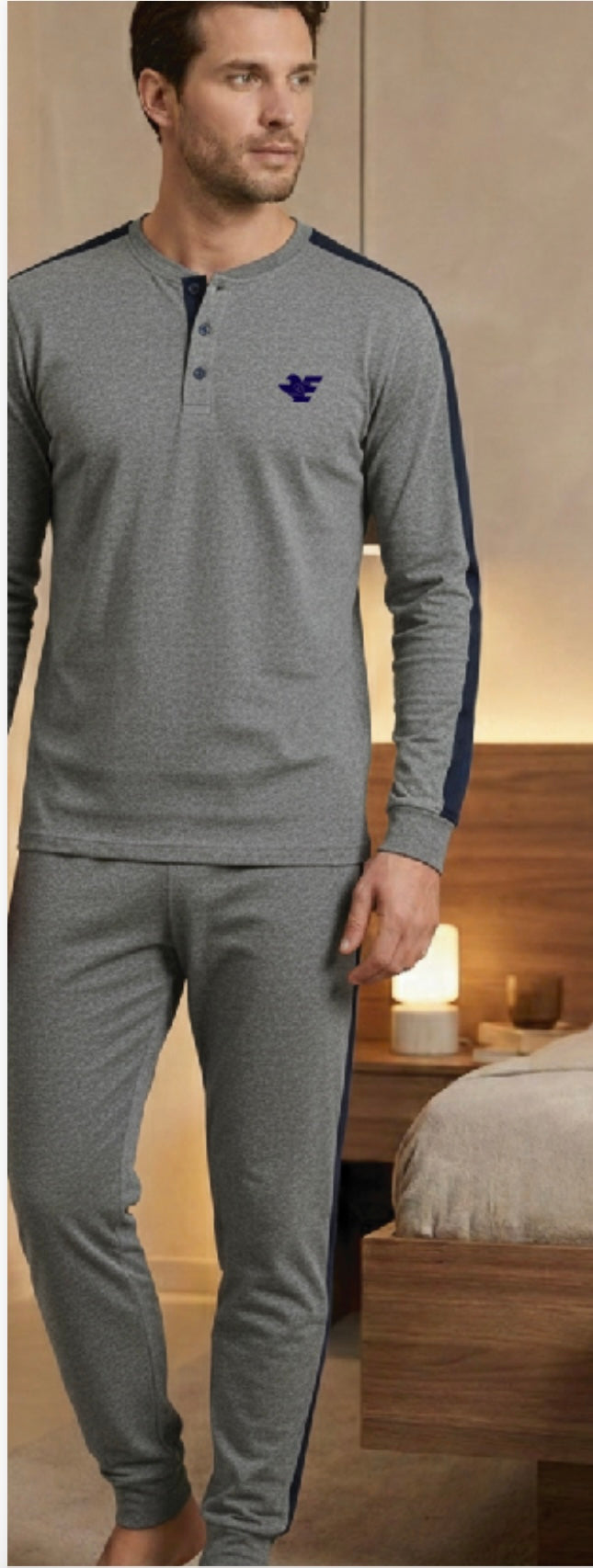 Pigiama uomo caldocotone ESSENDO 1001